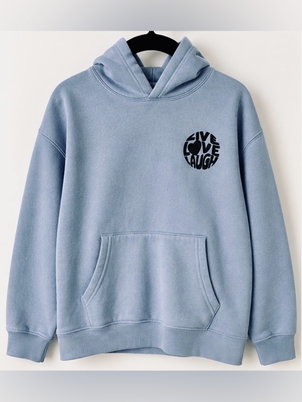 Runway Stitch Fix Kids Live Love Laugh Hoodie Blue XL 16/18